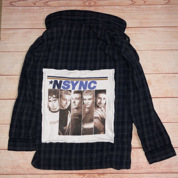 Tops - NSYNC 3/4 sleeve flannel